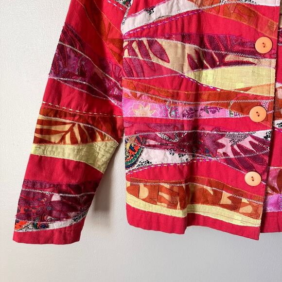 Coldwater Creek Jacket Size Petite Small Embellished Beaded Embroidered Boho - Picture 3 of 13